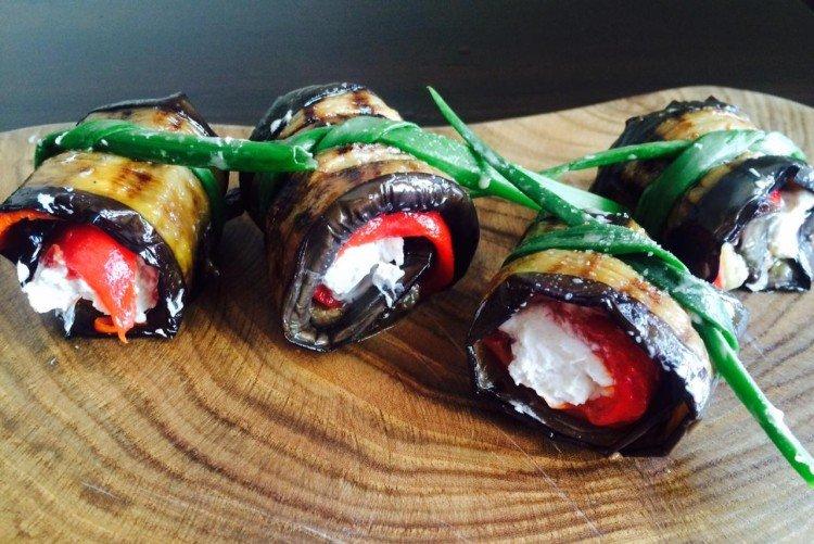 Eggplant with Tomatoes and Cream Cheese