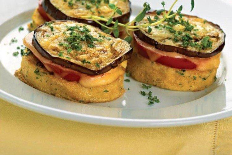 Eggplant, Tomato, and Mozzarella Sandwiches