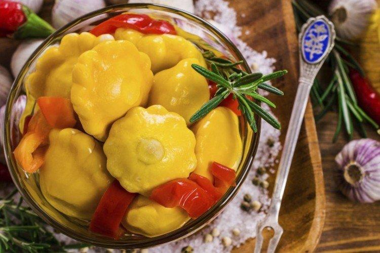 Pattypan Squash with Bell Pepper for Winter
