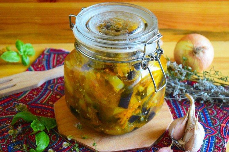 Pattypan Squash with Eggplant for Winter