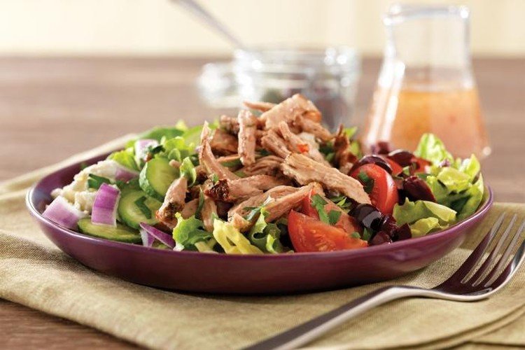 Warmer Salat mit Schweinefleisch