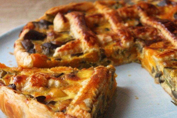 Tarta líquida de berenjenas