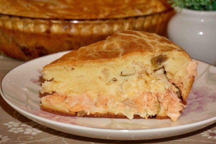 Tarta líquida de salmón rojo