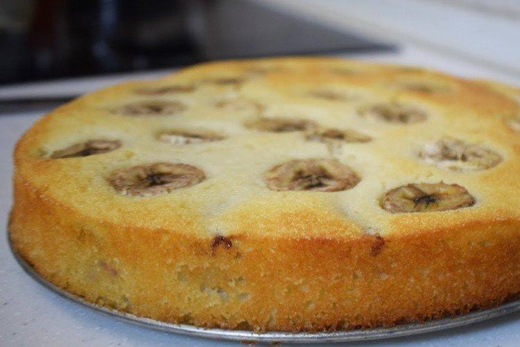 Tarta líquida de plátanos