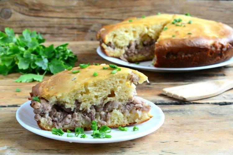 Tarta líquida de kéfir con carne