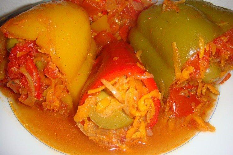 Pimiento morrón relleno para el invierno