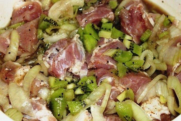 Adobo de kiwi y cebolla
