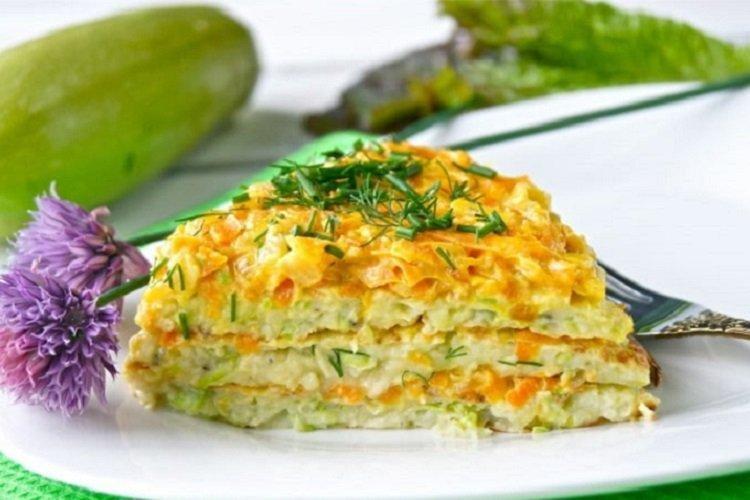 Zucchini and Cabbage Cake
