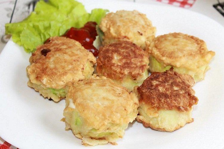 Gefüllte Zucchini mit Hackfleisch im Teigmantel