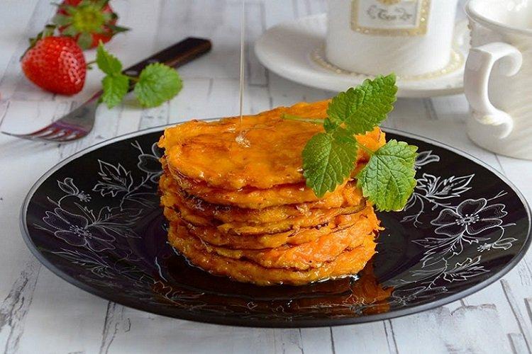 Panqueques de zanahoria con vainilla