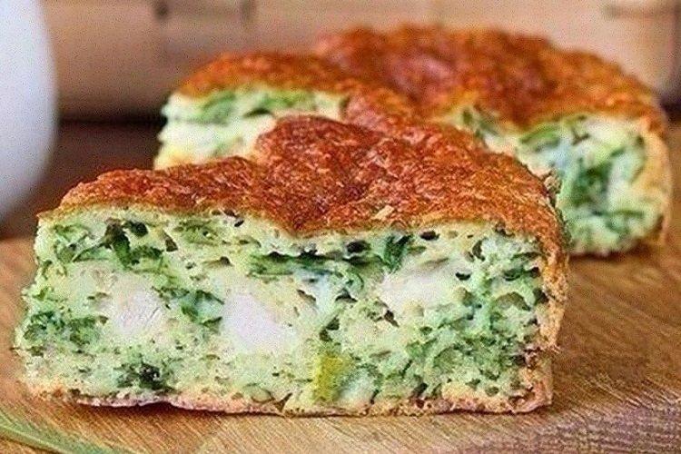 Kefir Cake with Eggs and Spinach