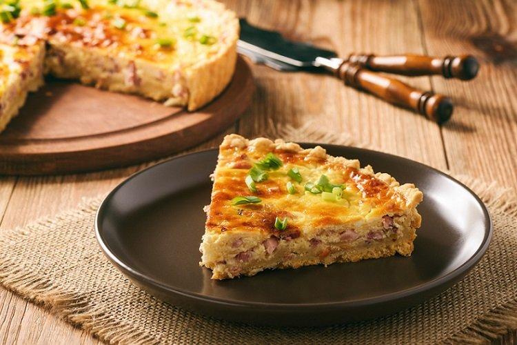 Kefir Cake with Bacon and Cheese