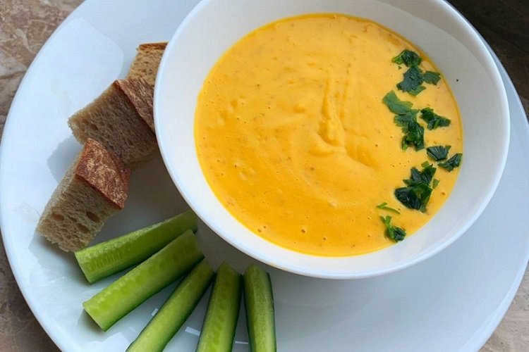 Sopa crema de calabacín y calabaza