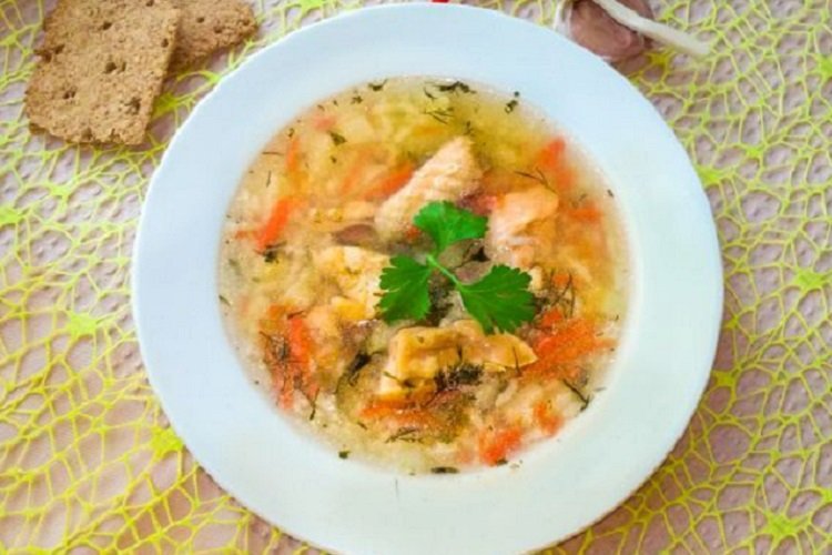 Fischsuppe aus Rotfisch mit Reis