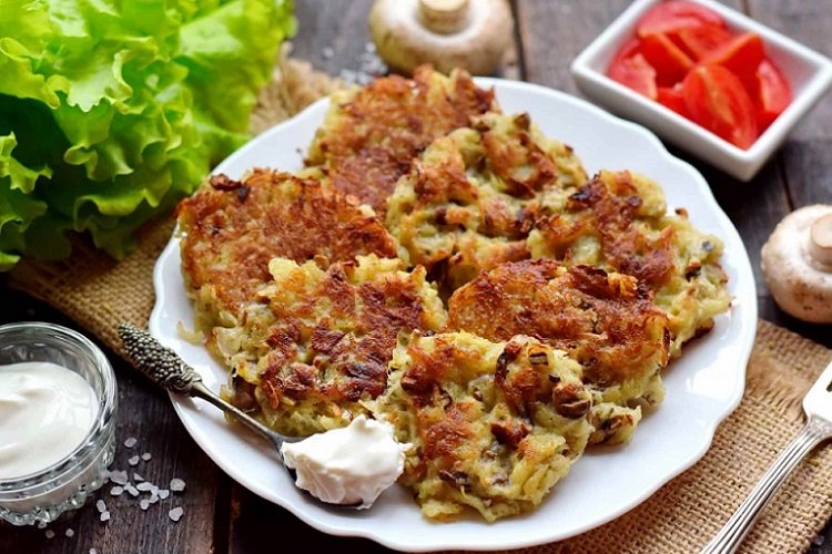 Potato and Mushroom Pancakes