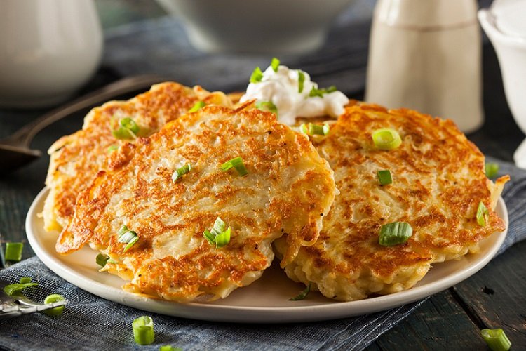 Potato Pancakes with Cottage Cheese
