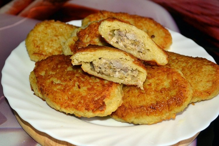 Potato Kolduny with Minced Meat