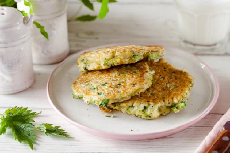 Potato Pancakes with Green Onions and Nettle