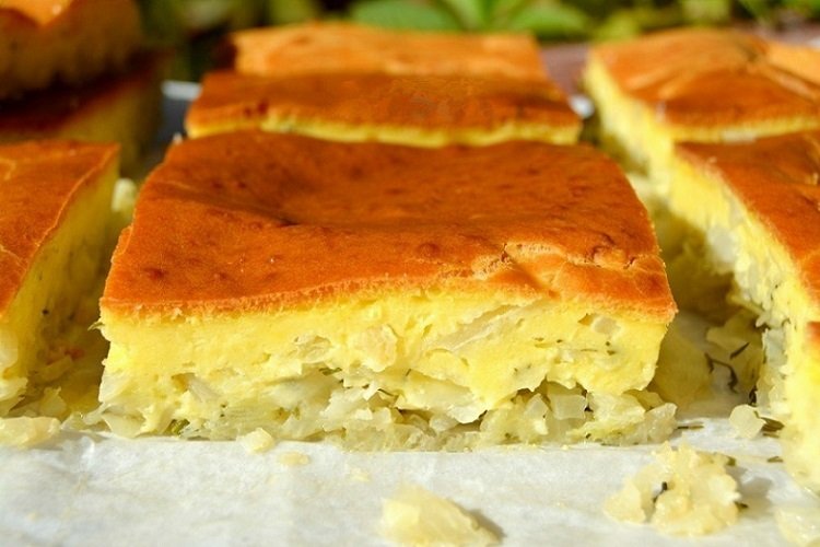Pastel relleno rápido en sartén