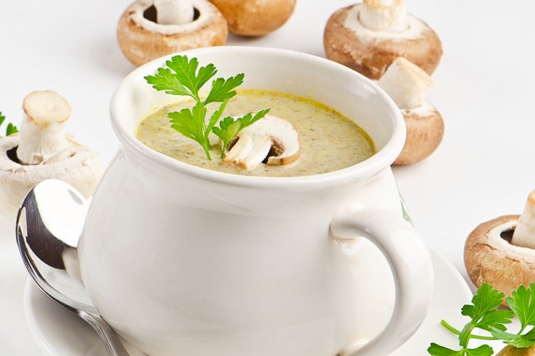 Crema de champiñones con judías