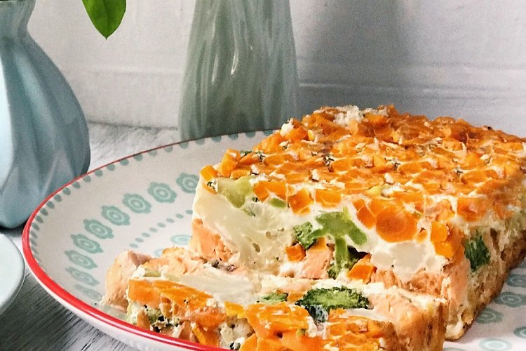 Cauliflower Casserole with Salmon