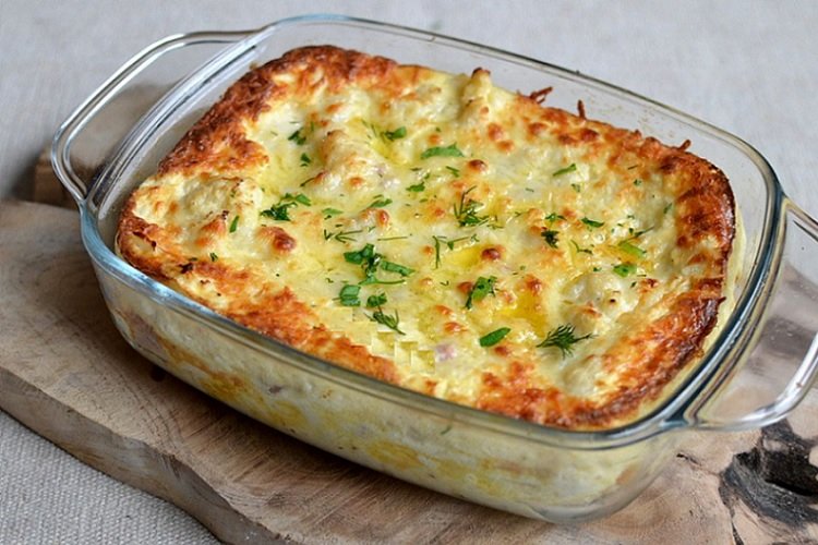 Cauliflower and Smoked Brisket Casserole