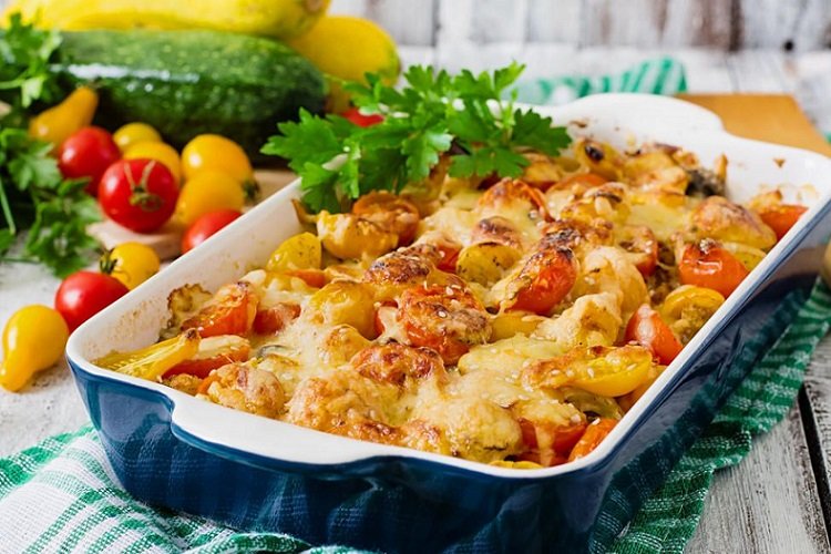 Cauliflower Casserole with Vegetables