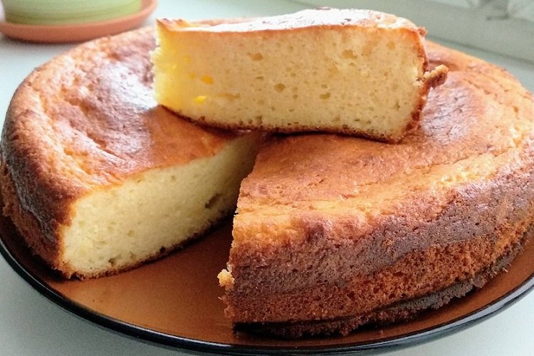 Tarta de requesón con kéfir