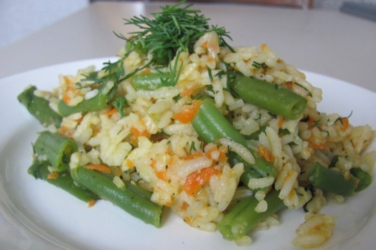 Gachas de arroz con verduras