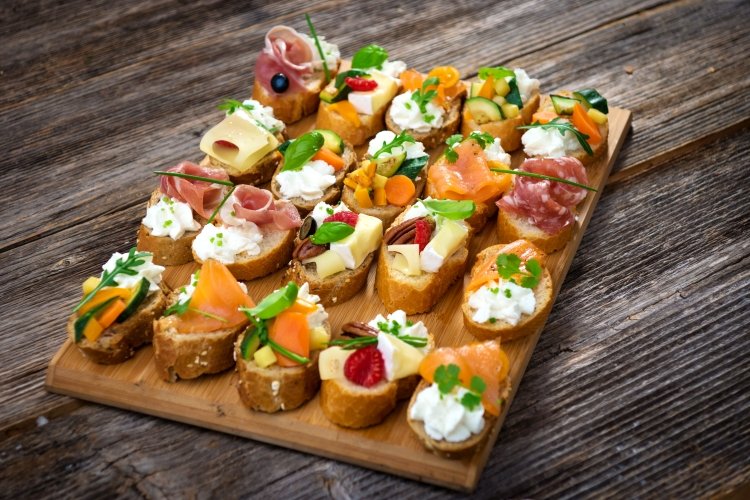 Canapés para un buffet: 20 recetas deliciosas y originales