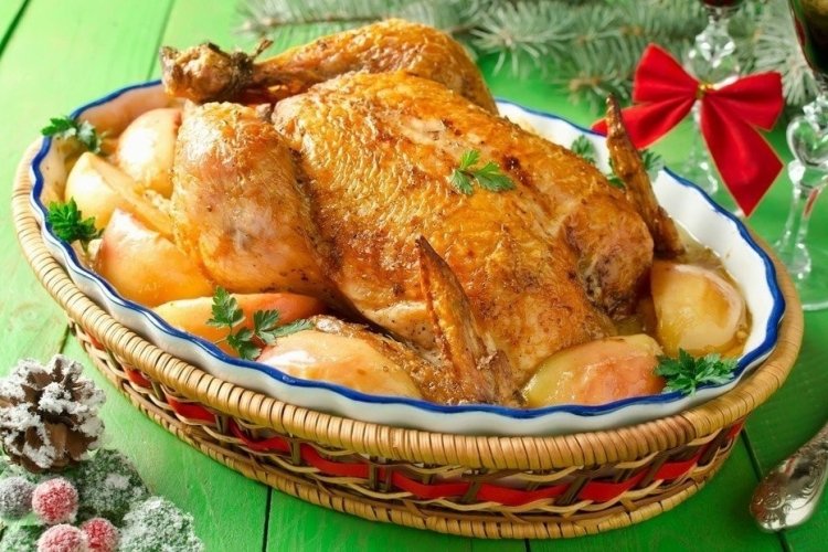 Hähnchen mit Äpfeln