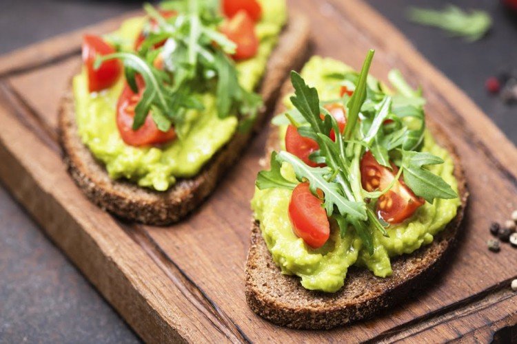 Avocado, Tomato, and Arugula Toasts