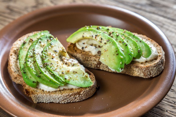 Avocado and Cream Cheese Toasts
