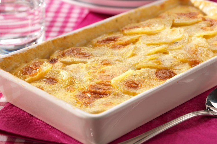 Gratinado de patatas y nabos
