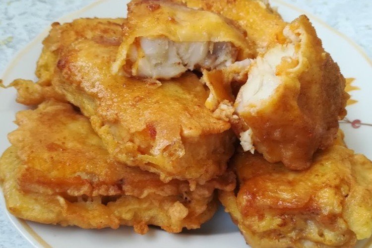 Abadejo en rebozado de cerveza sin huevos