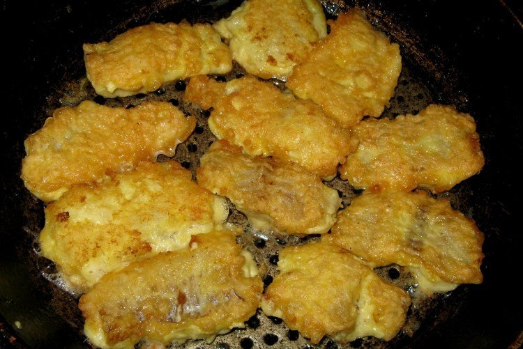 Abadejo en rebozado de mostaza y crema agria