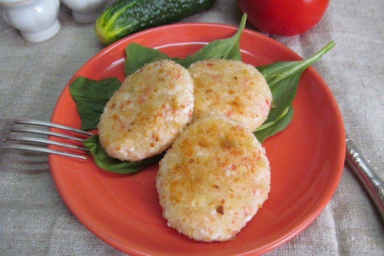 Crab Stick Cutlets with Bread