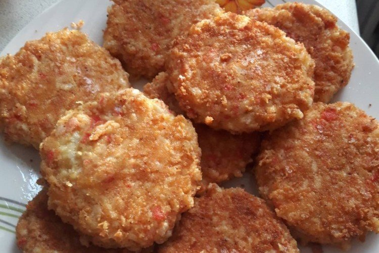 Crab Stick, Cheese, and Mushroom Cutlets