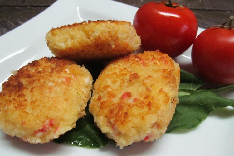 Baked Crab Stick and Cod Cutlets