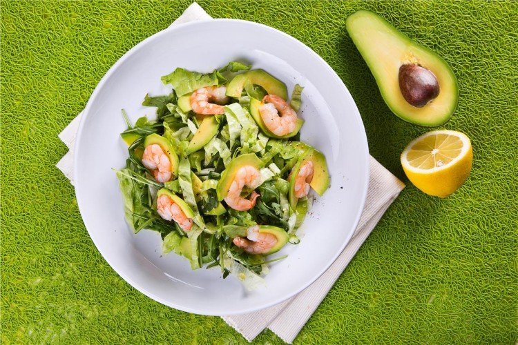 Shrimp, Arugula, and Avocado Salad