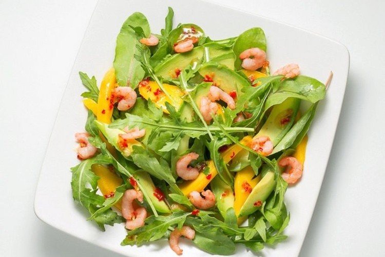 Exotic Salad with Mango, Avocado, and Shrimp