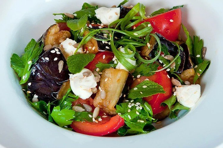 Tomato, Mozzarella, and Pine Nut Salad