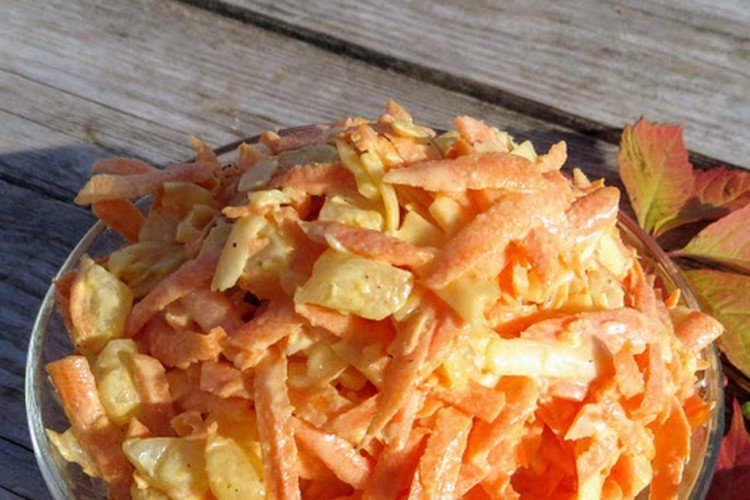 Festive Salad with Smoked Chicken, Korean Carrots, and Pineapples