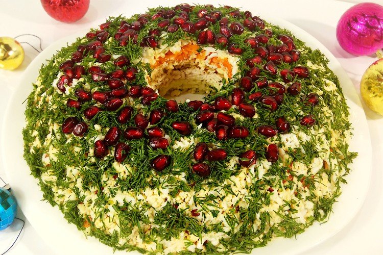 Salat „Weihnachtskranz“