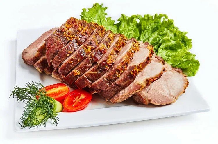 Meat with Mustard and Honey in the Oven
