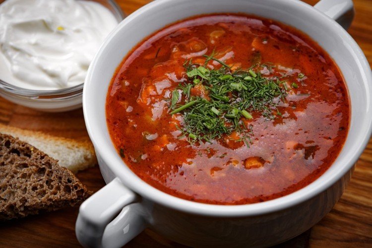 Solyanka with Sausage and Eggplant