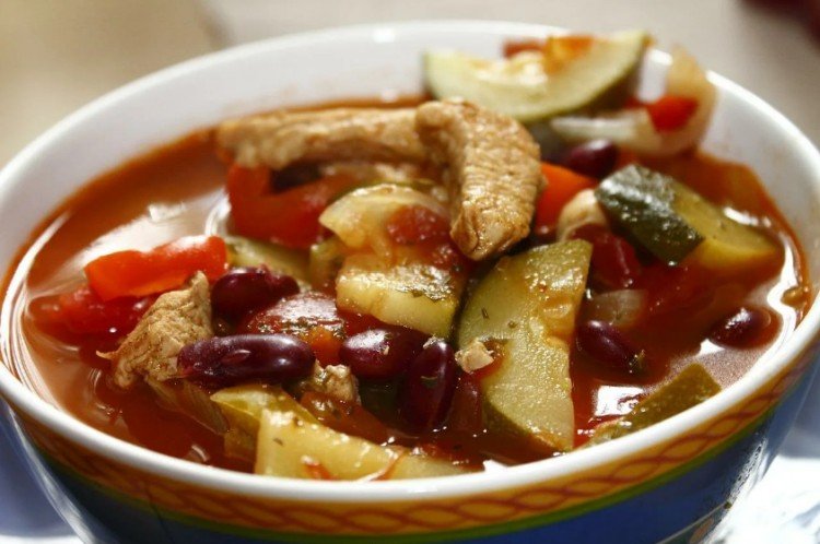 Meat Solyanka with Beans and Celery