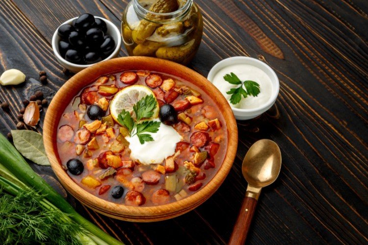 Meat Solyanka with Pickle Brine