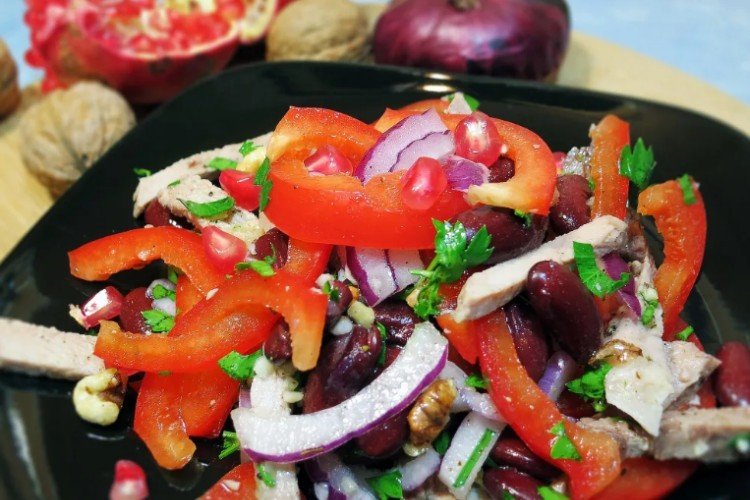 Tbilisi Salad with Turkey and Red Onion