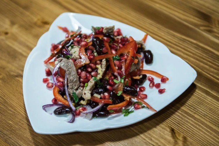 Tbilisi Salad with Beef and Pomegranate
